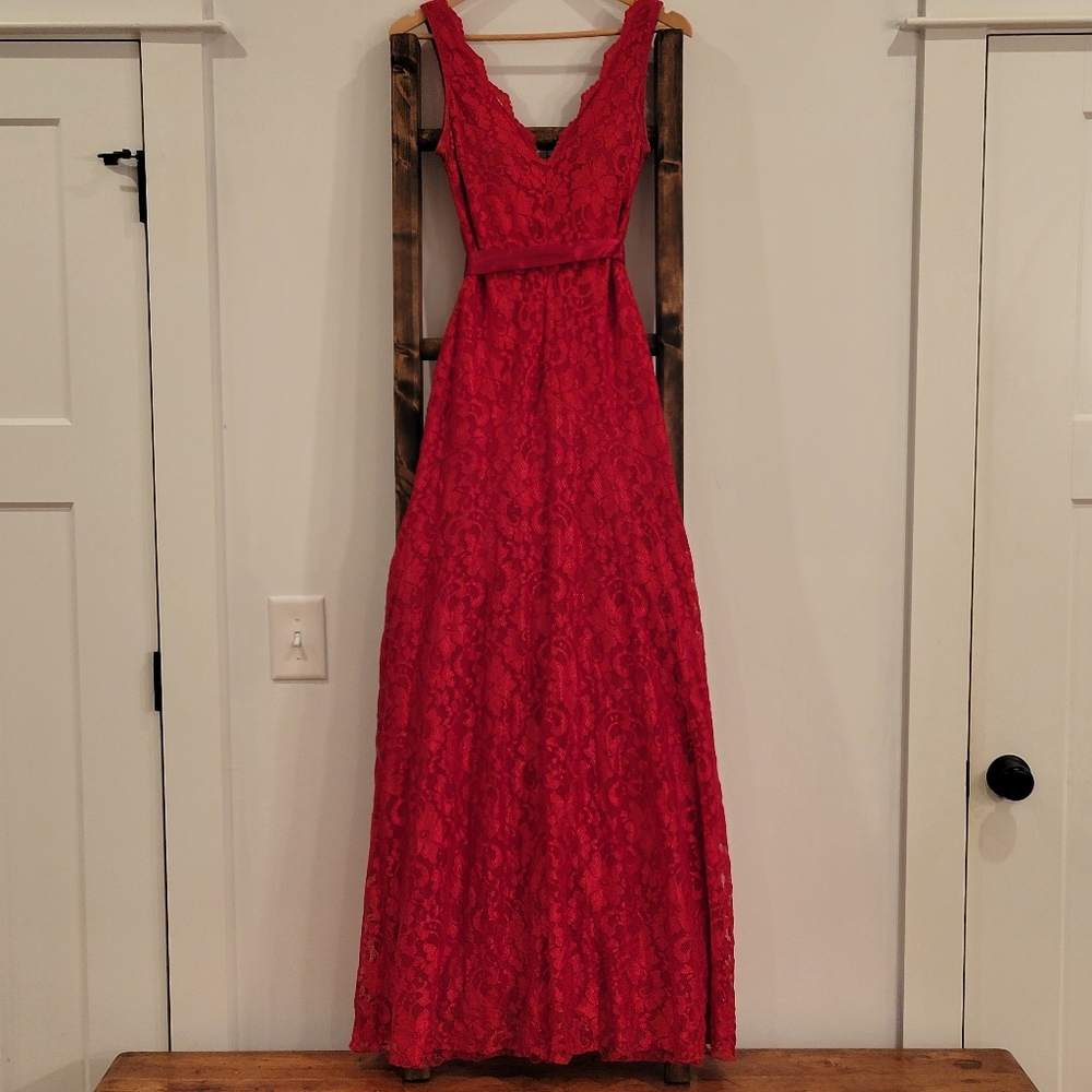 Red formal dress